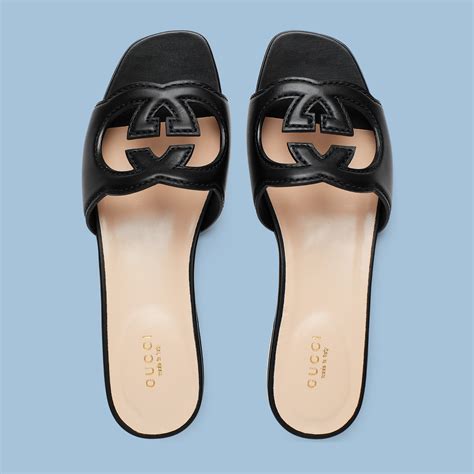 gucci gg cut out slides|Gucci women's slides clearance sale.